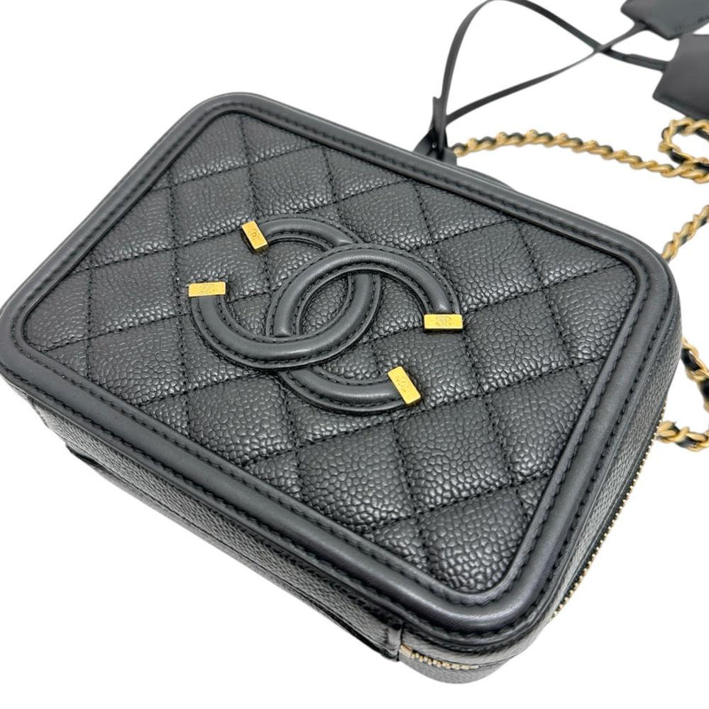 【CHANEL/シャネル】 フィリグリー バニティバッグ A93342 2WAYショルダーバッグ ハンドバッグ 27番（2019年頃） キャビアスキン ブラックレザー/ゴールド金具 レディース【中古】【真子質店】【BL】




【MaMaDD】
