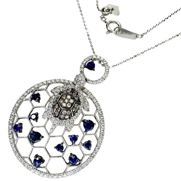 亀モチーフ サファイア 0.88ct ダイヤモンド 0.01/0.96ct ネックレス K18WGホワイトゴールド 18金 8.1g 45cm レディース
【中古】【真子質店】【NN】




【IDSY】