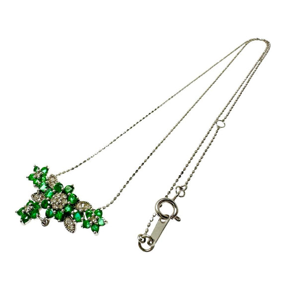 エメラルド 計0.62ct ダイヤモンド 計0.13ct ネックレス K18WGホワイトゴールド 18金 3.1g 39cm レディース
【中古】【真子質店】【NN】




【YDS】