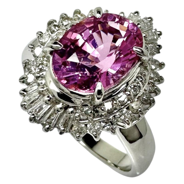 11.5号 ピンクスピネル 1.996ct ダイヤモンド 計0.41ct リング・指輪