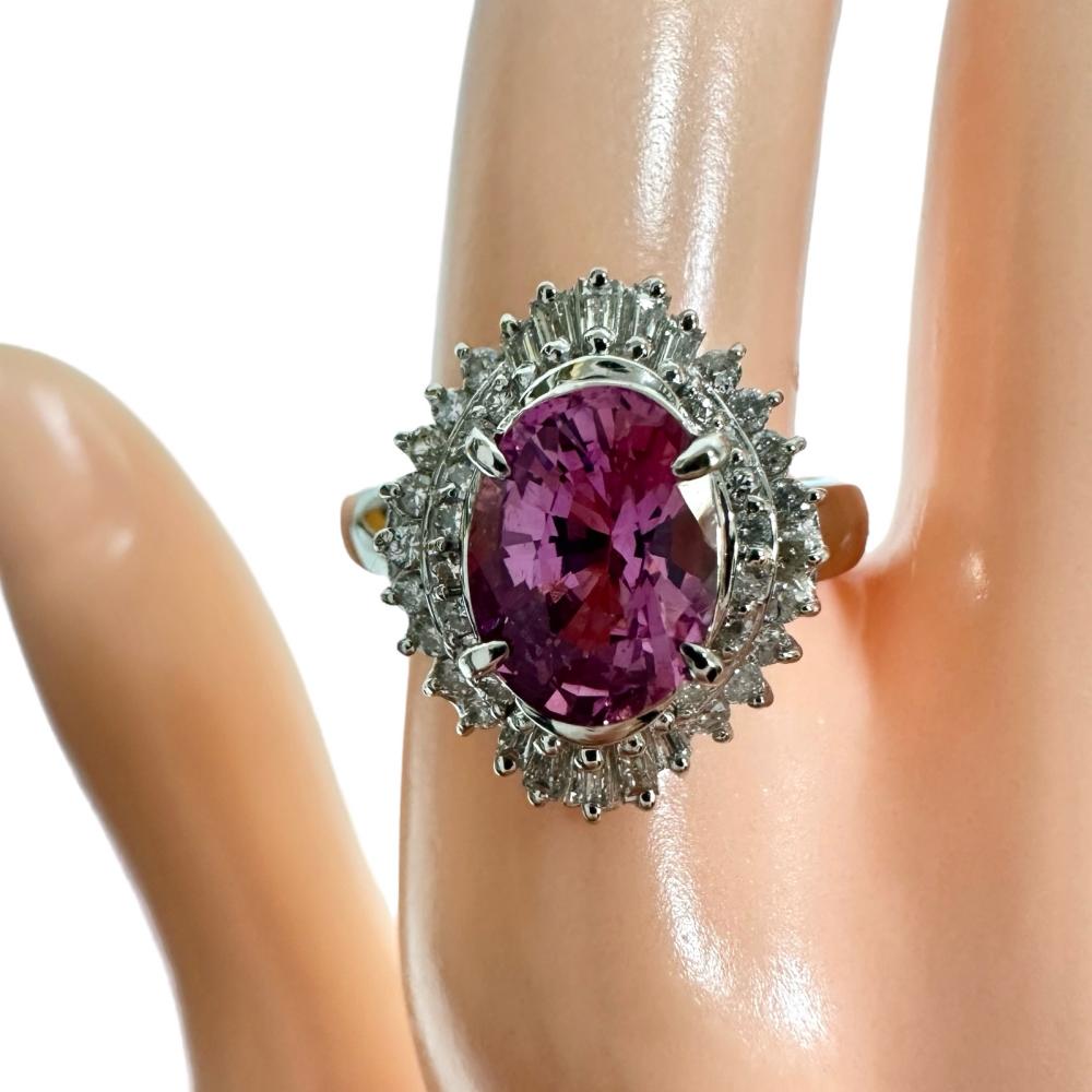 11.5号 ピンクスピネル 1.996ct ダイヤモンド 計0.41ct リング・指輪