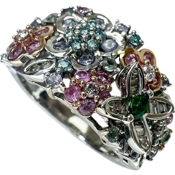 10号 グリーンガーネット 0.06ct サファイア 計0.45ct タンザナイト/ダイヤモンド 計0.23/計0.27ct リング・指輪 K18WGホワイトゴールド 18金 7.7g レディース
【中古】【真子質店】【NN】




【IMaMiY】