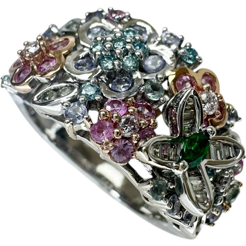 10号 グリーンガーネット 0.06ct サファイア 計0.45ct タンザナイト/ダイヤモンド 計0.23/計0.27ct リング・指輪 K18WGホワイトゴールド 18金 7.7g レディース
【中古】【真子質店】【NN】




【IMaMiY】