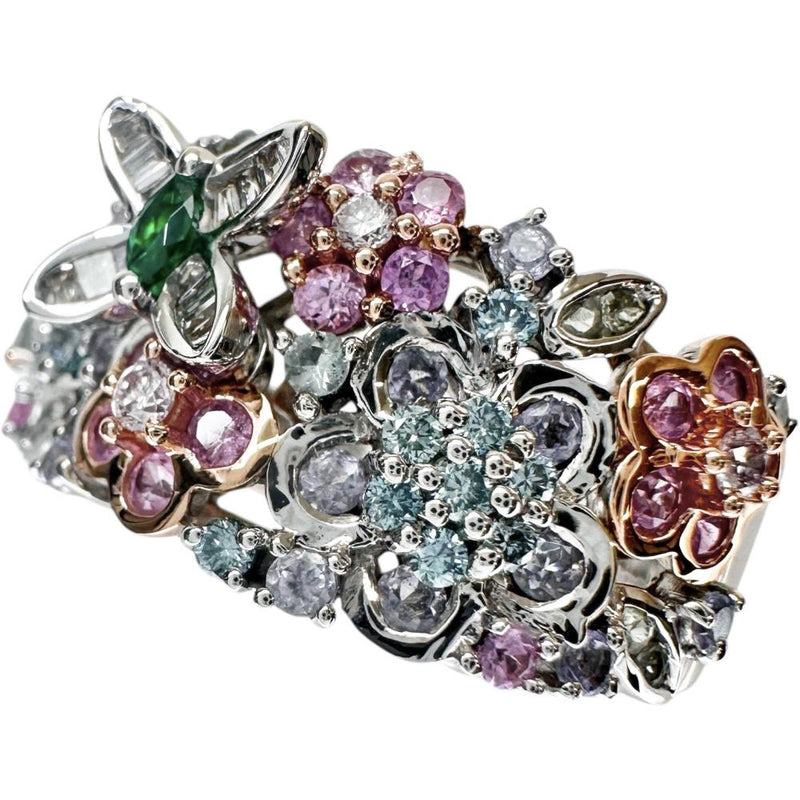 10号 グリーンガーネット 0.06ct サファイア 計0.45ct タンザナイト/ダイヤモンド 計0.23/計0.27ct リング・指輪 K18WGホワイトゴールド 18金 7.7g レディース
【中古】【真子質店】【NN】




【IMaMiY】