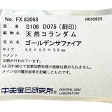 10号 ゴールデンサファイア（拡散処理なし） 1.06ct ダイヤモンド 0.75ct リング・指輪 K18ゴールド 18金 4.4g レディース
【中古】【真子質店】【NN】




【SSx】