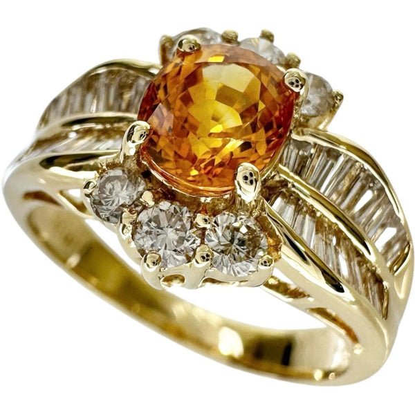 10号 ゴールデンサファイア（拡散処理なし） 1.06ct ダイヤモンド 0.75ct リング・指輪 K18ゴールド 18金 4.4g レディース
【中古】【真子質店】【NN】




【SSx】