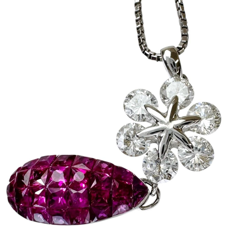 ミステリーセッティングルビー 1.13ct ダイヤモンド 1.04ct ネックレス K18WGホワイトゴールド 18金/Pt900プラチナ/Pt850プラチナ 6.2g 41cm レディース
【中古】【真子質店】【NN】




【IxKMi】