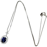Mystery Setting Sapphire 1.62ct, Diamond 0.55ct, Mystery Setting Necklace, Pt900 Platinum/Pt850 Platinum, 5.8g, 44cm, Women's
 [Used] [Makoto Pawn Shop] [NN]




 [KDMi] 