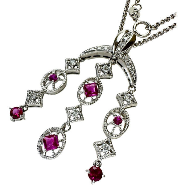 ルビー 0.63ct ダイヤモンド 0.20ct ネックレス K18WGホワイトゴールド 18金 7.5g 45cm レディース
【中古】【真子質店】【NN】




【ITIx】