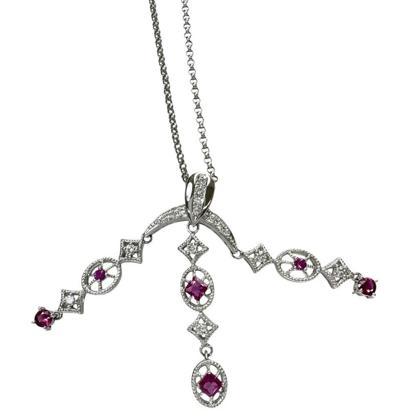 ルビー 0.63ct ダイヤモンド 0.20ct ネックレス K18WGホワイトゴールド 18金 7.5g 45cm レディース
【中古】【真子質店】【NN】




【ITIx】