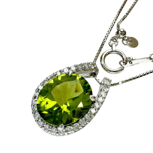ペリドット 3.53ct ダイヤモンド 0.32ct ネックレス K18WGホワイトゴールド 18金 4.8g 45cm レディース
【中古】【真子質店】【NN】




【KDMi】