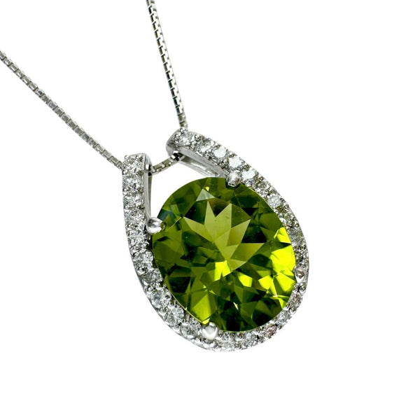 ペリドット 3.53ct ダイヤモンド 0.32ct ネックレス K18WGホワイトゴールド 18金 4.8g 45cm レディース
【中古】【真子質店】【NN】




【KDMi】