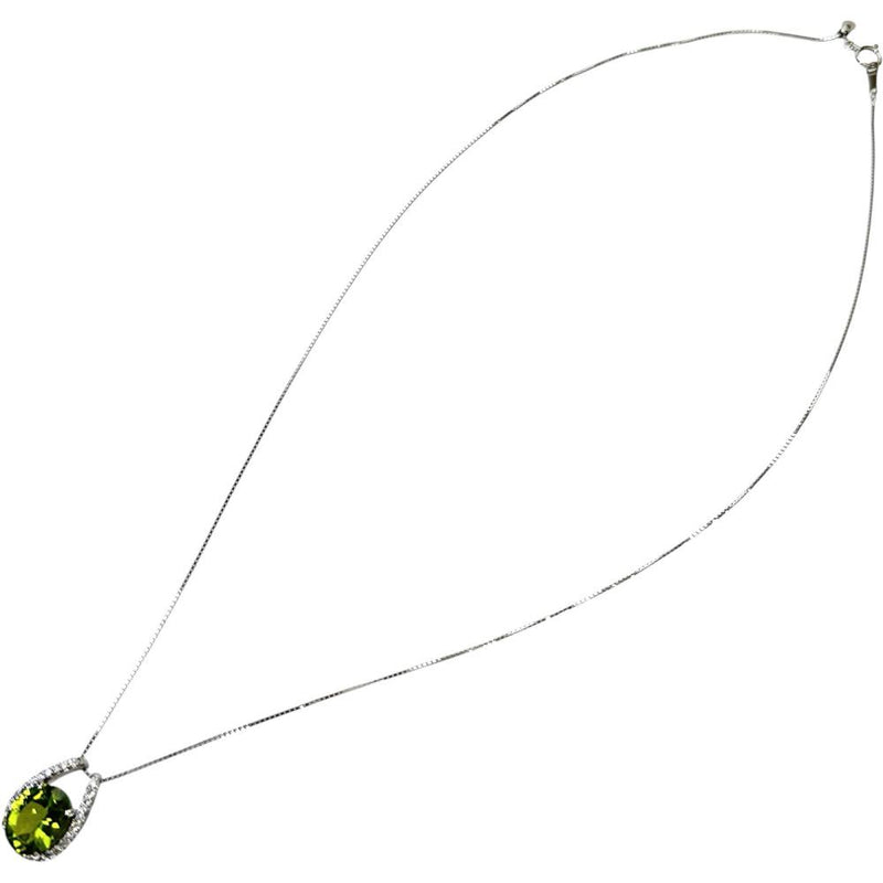 ペリドット 3.53ct ダイヤモンド 0.32ct ネックレス K18WGホワイトゴールド 18金 4.8g 45cm レディース
【中古】【真子質店】【NN】




【KDMi】