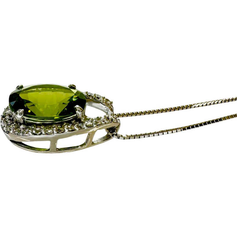 ペリドット 3.53ct ダイヤモンド 0.32ct ネックレス K18WGホワイトゴールド 18金 4.8g 45cm レディース
【中古】【真子質店】【NN】




【KDMi】