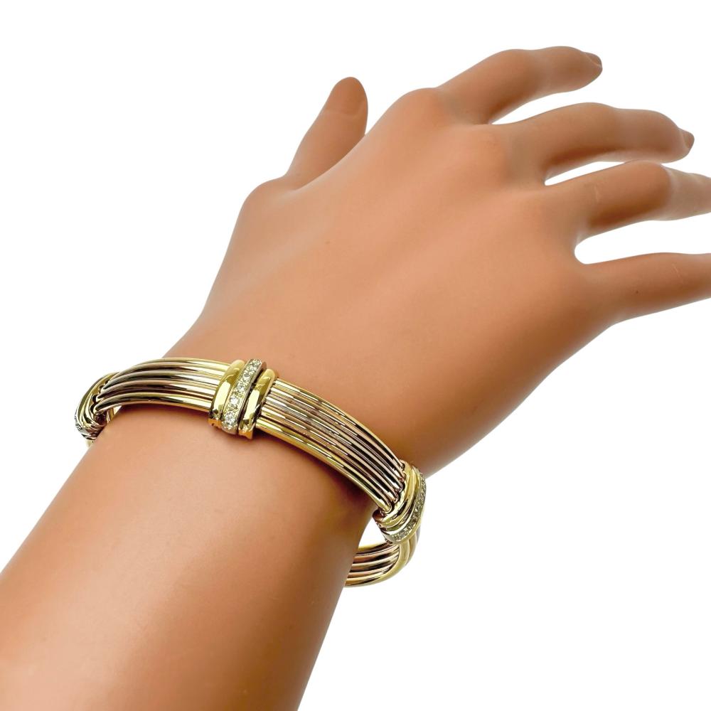 １８金　イタリアンジュエリーバングル 直径約10cm gstv 18金 イタリアンジュエリーバングル 直径約10cm gstv 18金