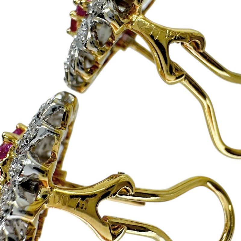 K18WG花モチーフ ダイヤ、イエローサファイアピアス imgrc0080293887.jpg