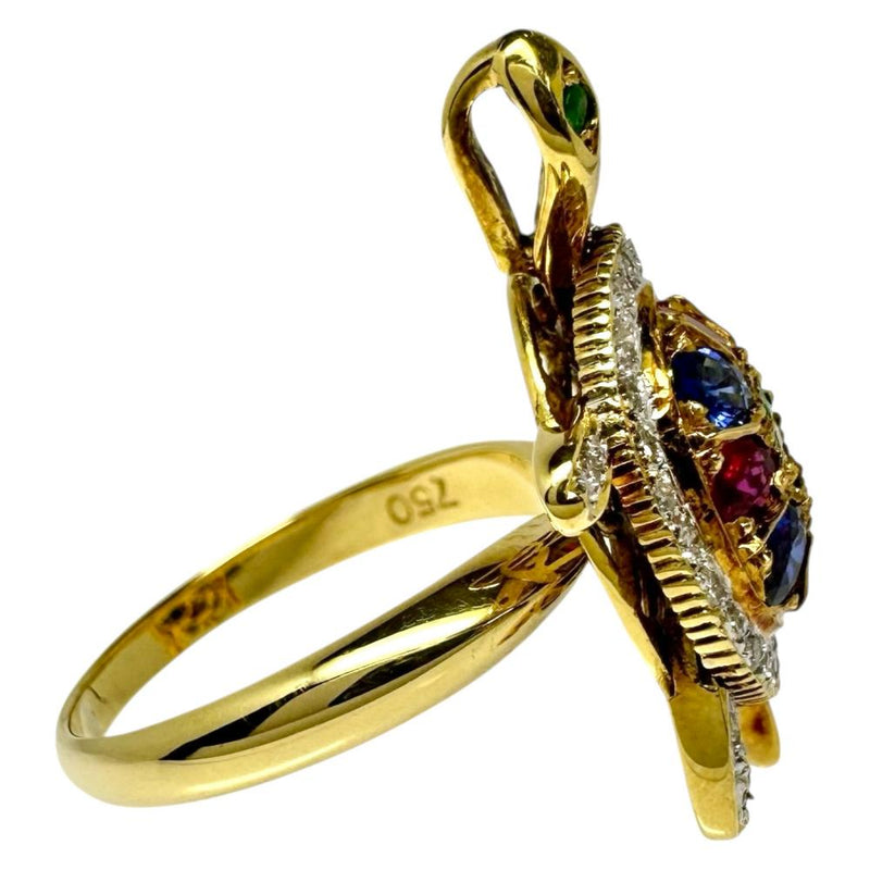 14号 カメモチーフ ダイヤモンド 計0.24ct エメラルド/ルビー/サファイア 計1.21ct リング・指輪 K18ゴールド 18金 6.4g レディース
【中古】【真子質店】【NN】




【SIMa】