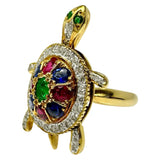 14号 カメモチーフ ダイヤモンド 計0.24ct エメラルド/ルビー/サファイア 計1.21ct リング・指輪 K18ゴールド 18金 6.4g レディース
【中古】【真子質店】【NN】




【SIMa】