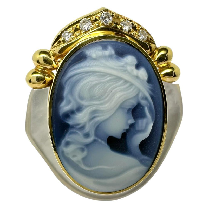 14号 カメオ シェル ダイヤモンド 計0.10ct リング・指輪 K18ゴールド 18金 9.7g レディース
【中古】【真子質店】【NN】




【SSx】