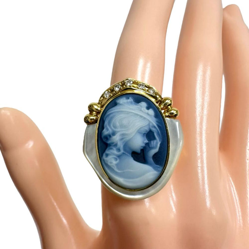 14号 カメオ シェル ダイヤモンド 計0.10ct リング・指輪 K18ゴールド 18金 9.7g レディース
【中古】【真子質店】【NN】




【SSx】