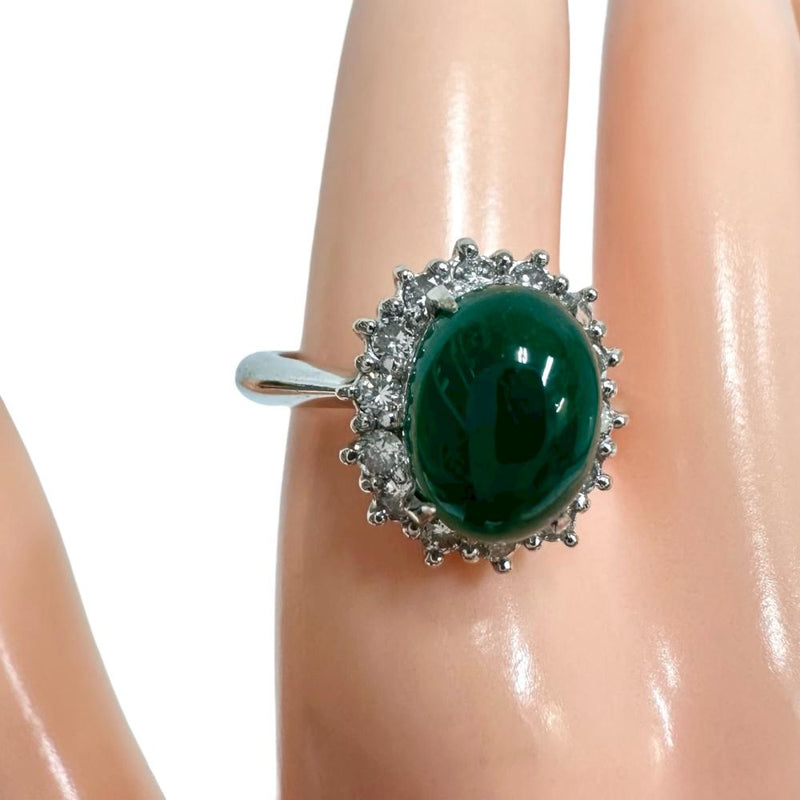 13号 カボションエメラルド 3.23ct ダイヤモンド 計0.44ct リング・指輪 Pt900プラチナ 8.6g レディース
【中古】【真子質店】【NN】




【IIMoMo】