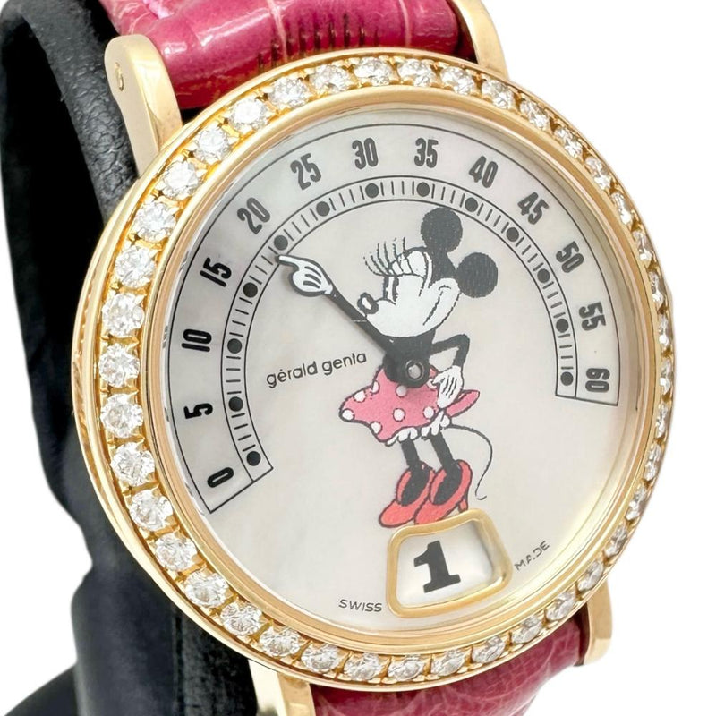 【Gerald Genta/ジェラルドジェンタ】 G.3622.7 レトロファンタジー ジャンピングアワー ダイヤ巻 ディズニー ミニー 腕時計 K18YGイエローゴールド/レザー/ホワイトシェル クオーツ ホワイトシェル文字盤/ピンクレザーベルト レディース
【中古】【真子質店】【BL】




【Kxxx】