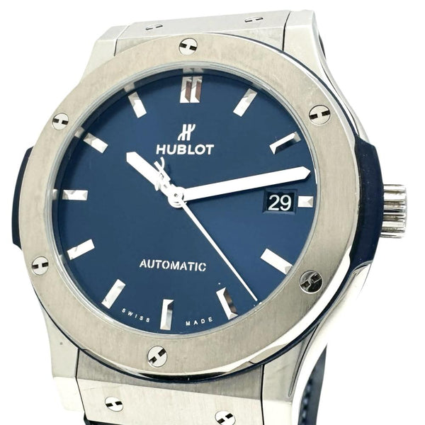 【HUBLOT/ウブロ】 クラシックフュージョン 511.NX.7170.LR 保証書/ギャラ/箱付き　裏スケルトン 腕時計 ステンレススチール/レザー 自動巻き/オートマ ブルー文字盤/ブルーレザー,ラバーベルト メンズ
【中古】【真子質店】【BL】




【DKxx】