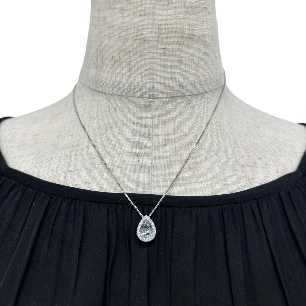 Zoccai/ゾッカイ】 しずくモチーフ アクアマリン ダイヤモンド