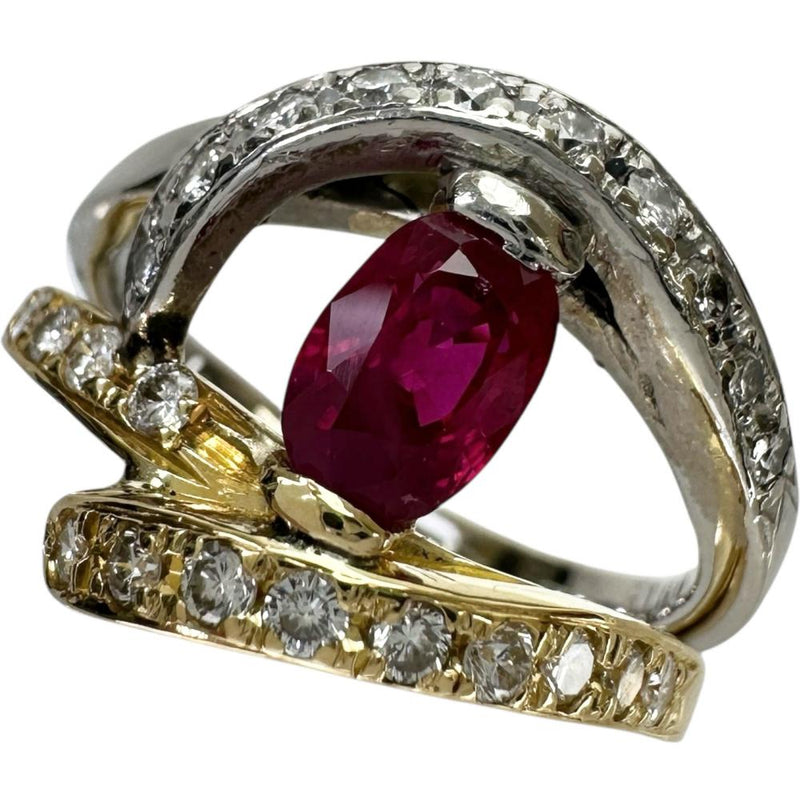12号 ビルマ産ルビー 1.00ct ダイヤモンド 0.41ct リング・指輪 K18ゴールド 18金/Pt900プラチナ 8.4gg レディース
【中古】【真子質店】【NN】




【IMaTx】