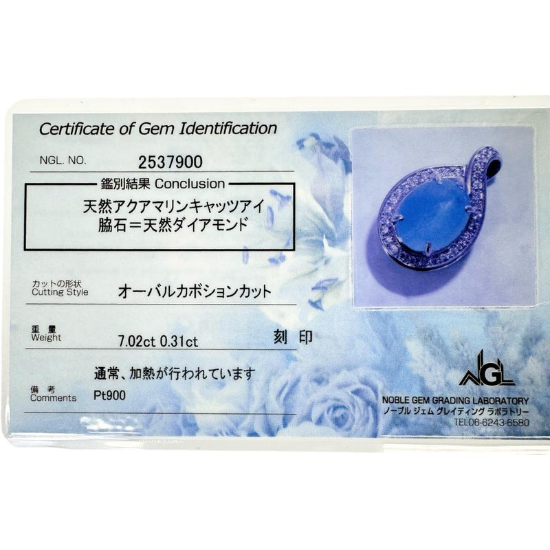 アクアマリンキャッツアイ 7.02ct ダイヤモンド 0.31ct ペンダントトップ Pt900プラチナ 8.3g レディース
【中古】【真子質店】【NN】




【MoKT】