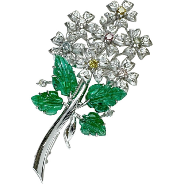 フラワー ブローチ兼用 エメラルド 3.90ct ダイヤモンド(トリートメント込） 0.63ct ペンダントトップ K18WGホワイトゴールド 18金/K14WGホワイトゴールド 14金 8.6g レディース
【中古】【真子質店】【NN】




【IMaTx】