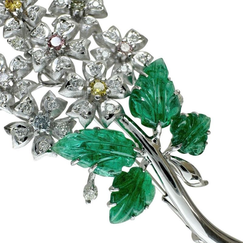 フラワー ブローチ兼用 エメラルド 3.90ct ダイヤモンド(トリートメント込） 0.63ct ペンダントトップ K18WGホワイトゴールド 18金/K14WGホワイトゴールド 14金 8.6g レディース
【中古】【真子質店】【NN】




【IMaTx】