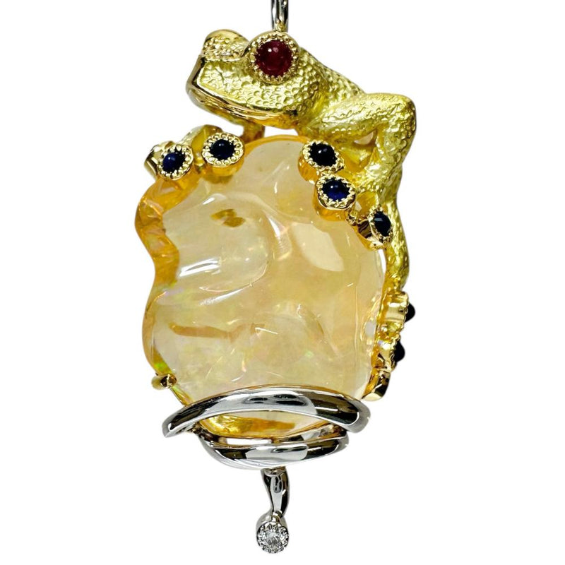 カエル オパール 9.66ct ルビー 0.13ct ダイヤモンド 0.02ct ネックレス K18YGイエローゴールド 18金/K18WGホワイトゴールド 18金 11.3g 45cm レディース
【中古】【真子質店】【NN】




【IDMax】