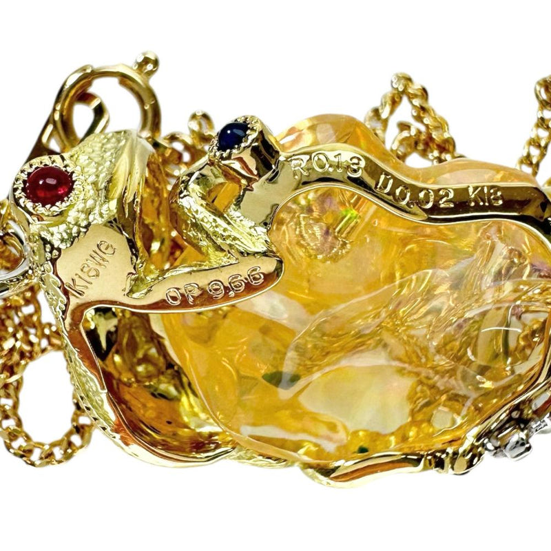 カエル オパール 9.66ct ルビー 0.13ct ダイヤモンド 0.02ct ネックレス K18YGイエローゴールド 18金/K18WGホワイトゴールド 18金 11.3g 45cm レディース
【中古】【真子質店】【NN】




【IDMax】