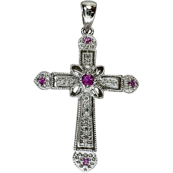 クロス/十字架 ピンクサファイア ダイヤモンド 0.06ct ペンダントトップ K18WGホワイトゴールド 18金 2.7g レディース
【中古】【真子質店】【NN】




【MaSY】