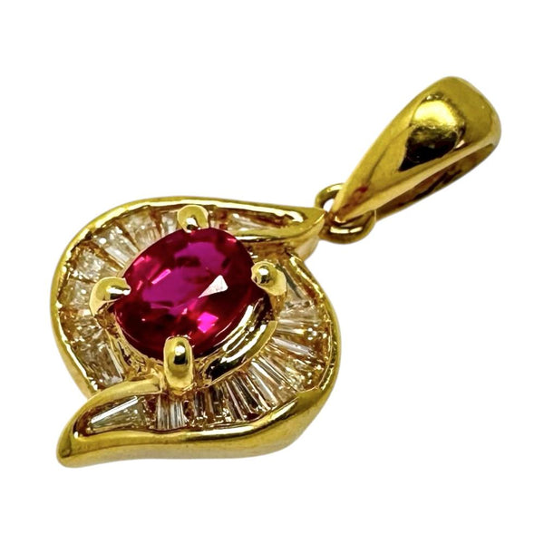 ルビー ダイヤモンド 計0.13ct ペンダントトップ K18ゴールド 18金 1.3g レディース
【中古】【真子質店】【NN】




【IYx】
