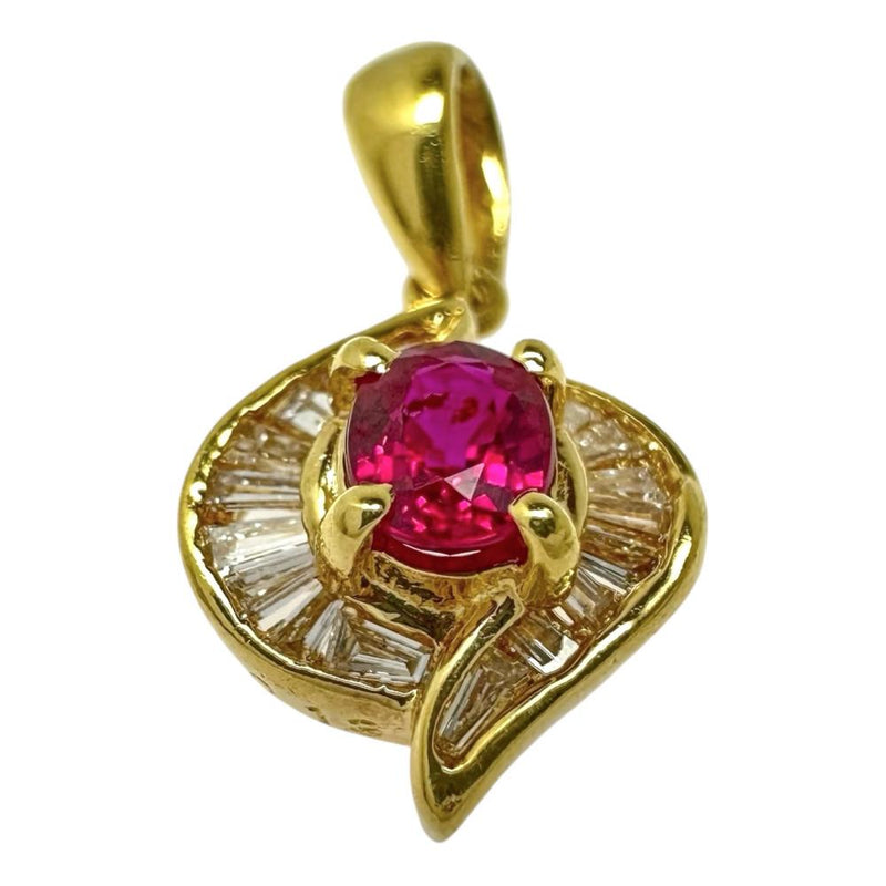 ルビー ダイヤモンド 計0.13ct ペンダントトップ K18ゴールド 18金 1.3g レディース
【中古】【真子質店】【NN】




【IYx】
