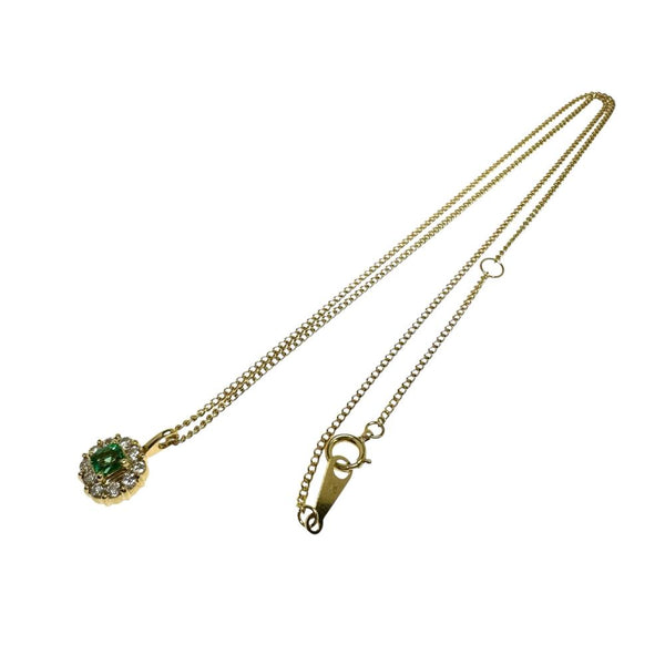 エメラルド 0.20ct ダイヤモンド 計0.23ct ネックレス K18ゴールド 18金 3.5g 40cm レディース
【中古】【真子質店】【NN】




【DSx】