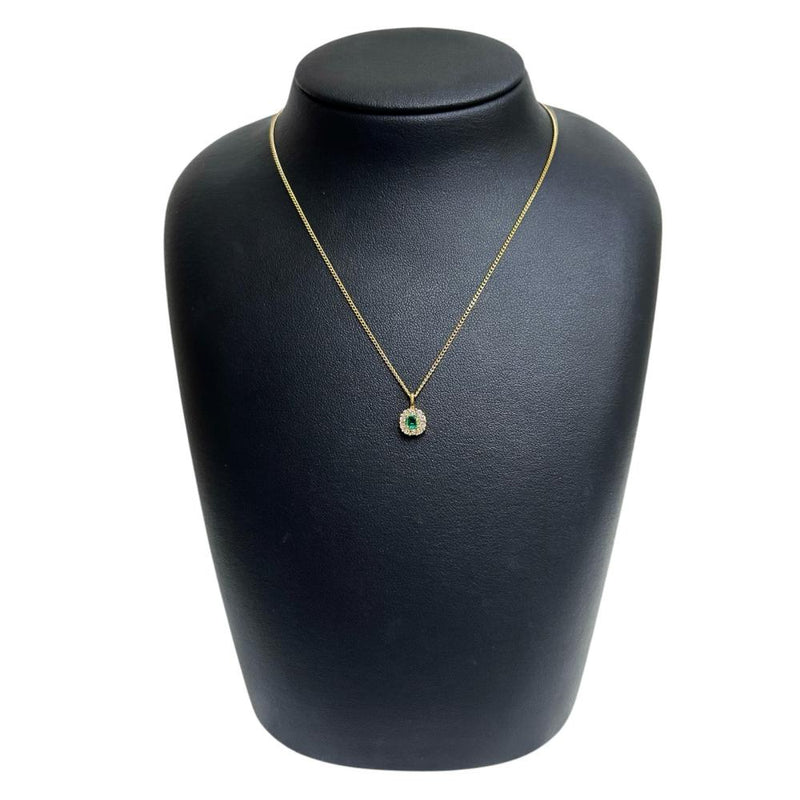 エメラルド 0.20ct ダイヤモンド 計0.23ct ネックレス K18ゴールド 18金 3.5g 40cm レディース
【中古】【真子質店】【NN】




【DSx】