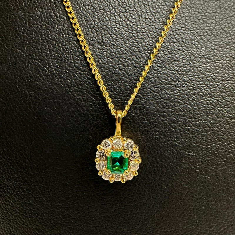 エメラルド 0.20ct ダイヤモンド 計0.23ct ネックレス K18ゴールド 18金 3.5g 40cm レディース
【中古】【真子質店】【NN】




【DSx】