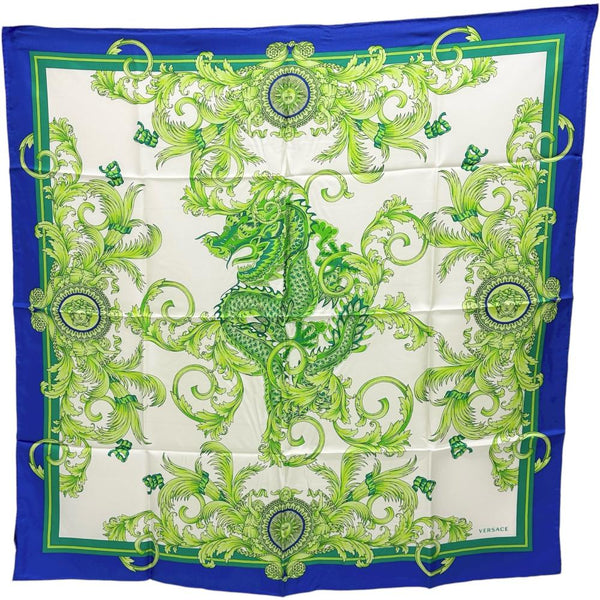 【VERSACE/ヴェルサーチ】 大判スカーフ ストール シルク100％ ブルー/グリーン/ホワイト レディース【中古】【真子質店】【GD】




【Max】