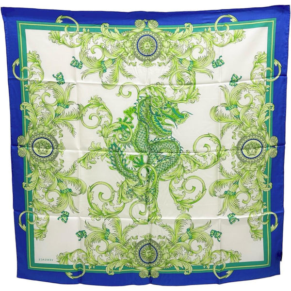 【VERSACE/ヴェルサーチ】 大判スカーフ ストール シルク100％ ブルー/グリーン/ホワイト レディース【中古】【真子質店】【GD】




【Max】