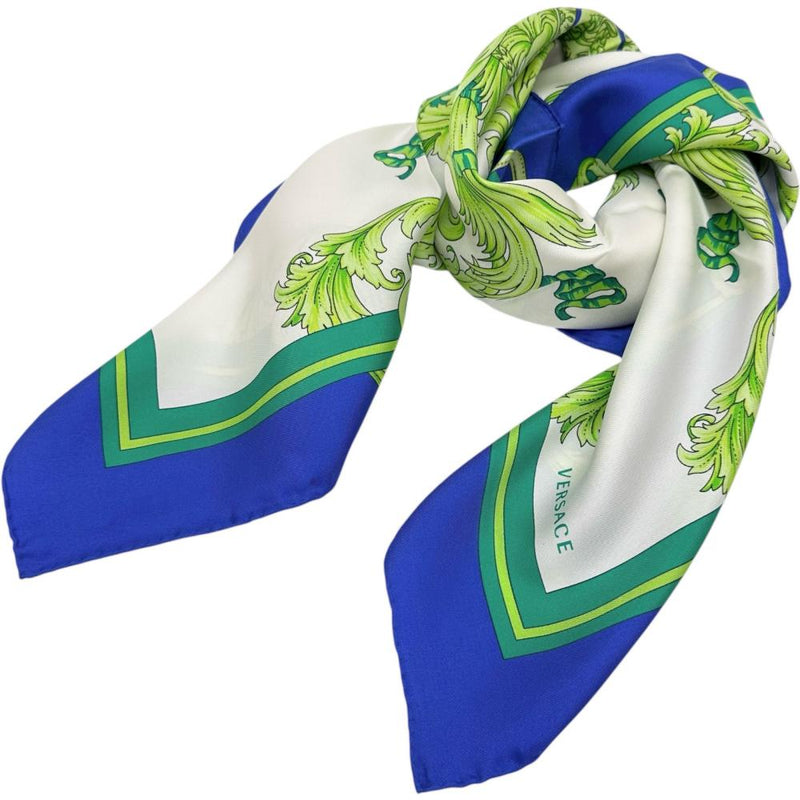【VERSACE/ヴェルサーチ】 大判スカーフ ストール シルク100％ ブルー/グリーン/ホワイト レディース【中古】【真子質店】【GD】




【Max】