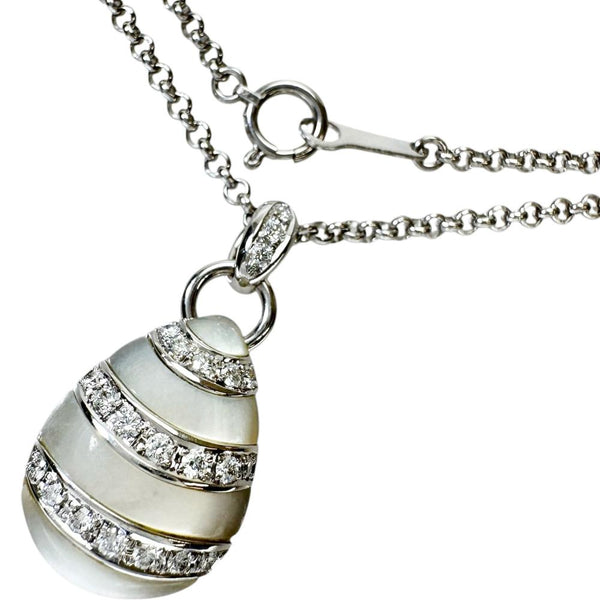 【TASAKI/タサキ】 しずく型　ティアドロップ型 シェル ダイヤモンド 0.29ct ネックレス K18WGホワイトゴールド 18金 11.2g 50cm レディース
【中古】【真子質店】【NN】




【ITxx】