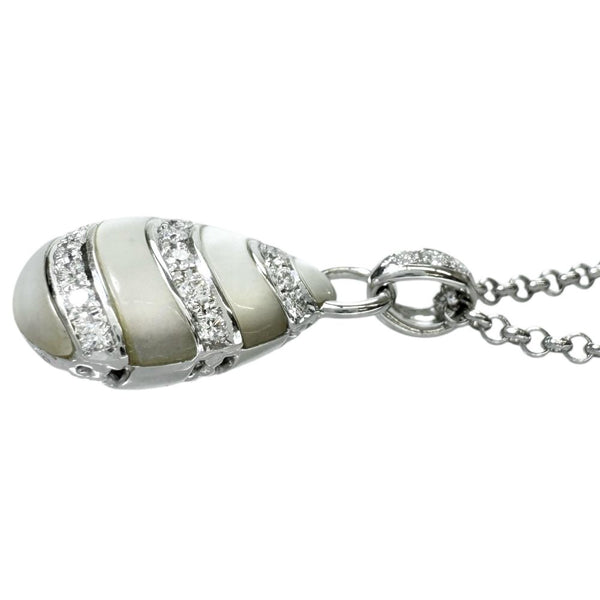 【TASAKI/タサキ】 しずく型　ティアドロップ型 シェル ダイヤモンド 0.29ct ネックレス K18WGホワイトゴールド 18金 11.2g 50cm レディース
【中古】【真子質店】【NN】




【ITxx】