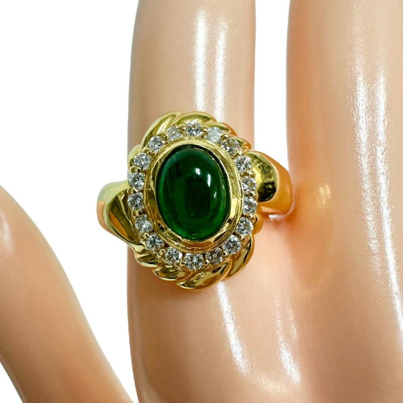 12号 カボションエメラルド 1.43ct ダイヤモンド 計0.36ct リング・指輪 K18ゴールド 18金 7.0g レディース
【中古】【真子質店】【NN】




【IITT】