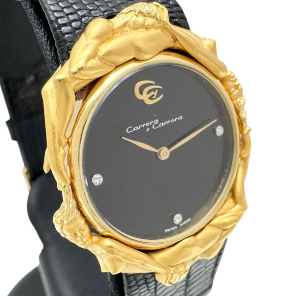 【Carrera y Carrera/カレライカレラ】 アダム&イブ ※バッテリー交換済 腕時計 K18YGイエローゴールド/レザー クオーツ ゴールド文字盤/ブラックレザーベルト レディース
【中古】【真子質店】【GD】




【IMaxx】