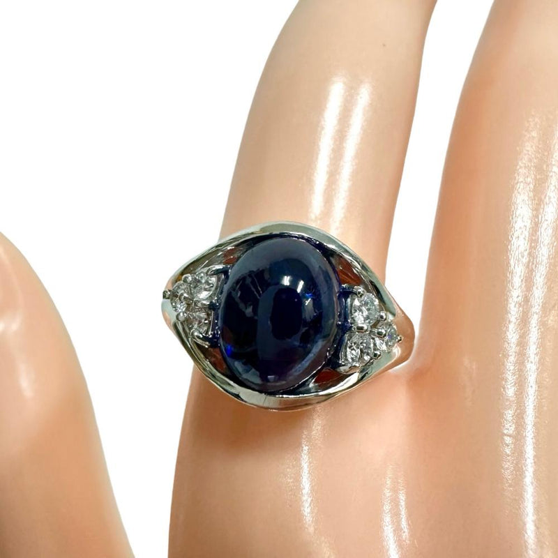 10号 カボションサファイア 4.11ct ダイヤモンド 計0.23ct リング・指輪 Pt900プラチナ 7.2g レディース
【中古】【真子質店】【NN】




【MiMoMi】