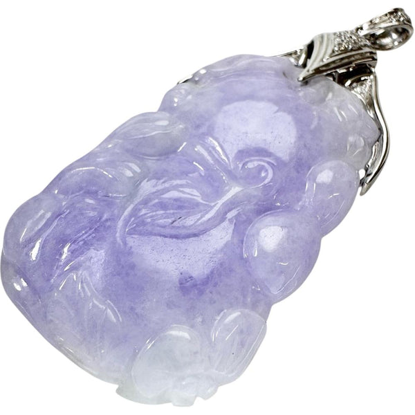 ラベンダーヒスイ（彫り翡翠） ダイヤモンド 0.06ct ペンダントトップ K18WGホワイトゴールド 18金 18.4g レディース
【中古】【真子質店】【NN】




【YTK】