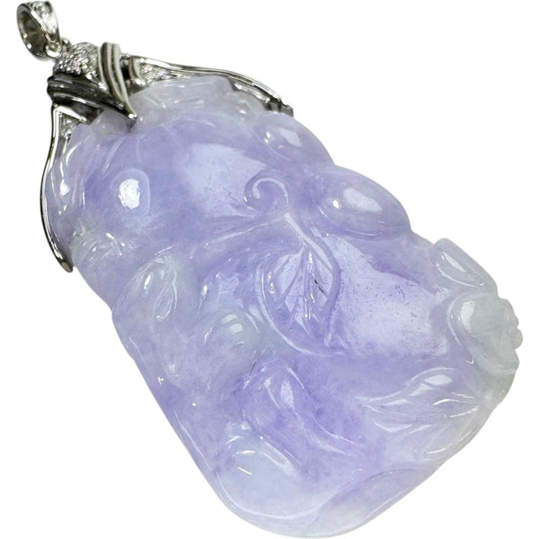 ラベンダーヒスイ（彫り翡翠） ダイヤモンド 0.06ct ペンダントトップ K18WGホワイトゴールド 18金 18.4g レディース
【中古】【真子質店】【NN】




【YTK】